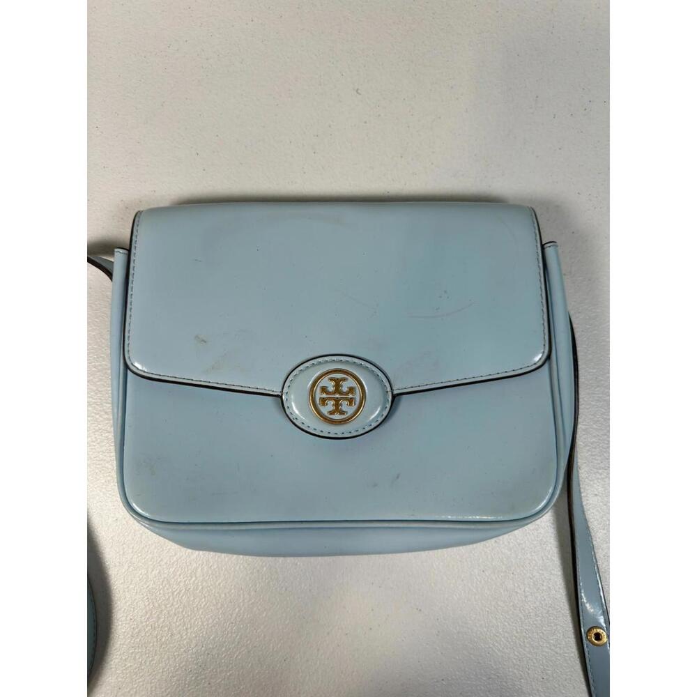 Tory Burch Light Blue Robinson Shoulder Bag with Stains - Picture 6 of 15